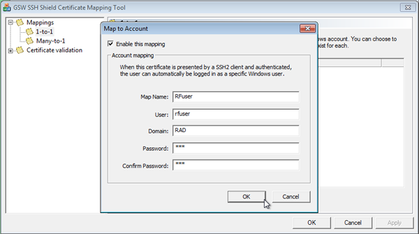GSW Mapping Configuration GUI