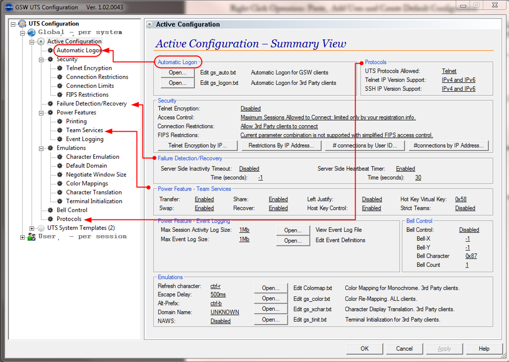 Active Configuration Summary View Explained