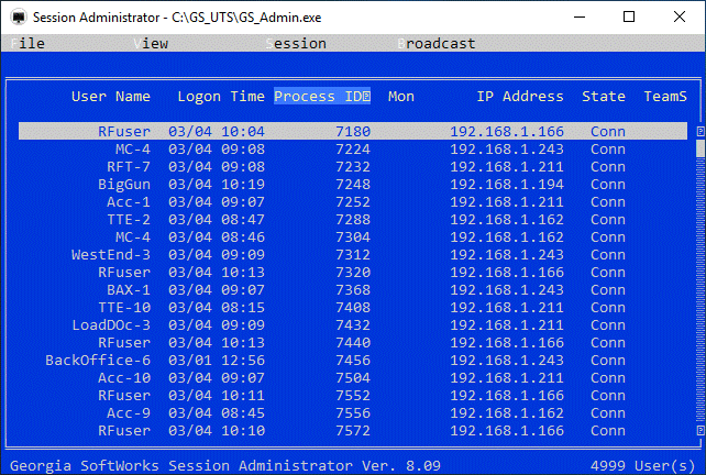 a telnet server may have