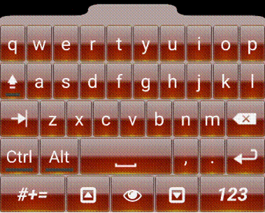 A keyboard with white letters and numbers

Description automatically generated